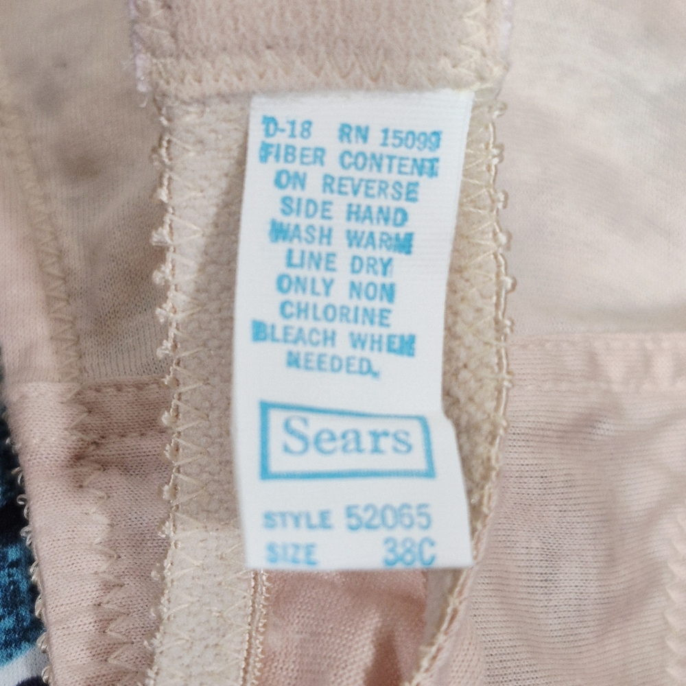 38C Sears Style 52065 100% Cotton Seamless Wire Free Bra Beige NWT - Picture 6 of 7